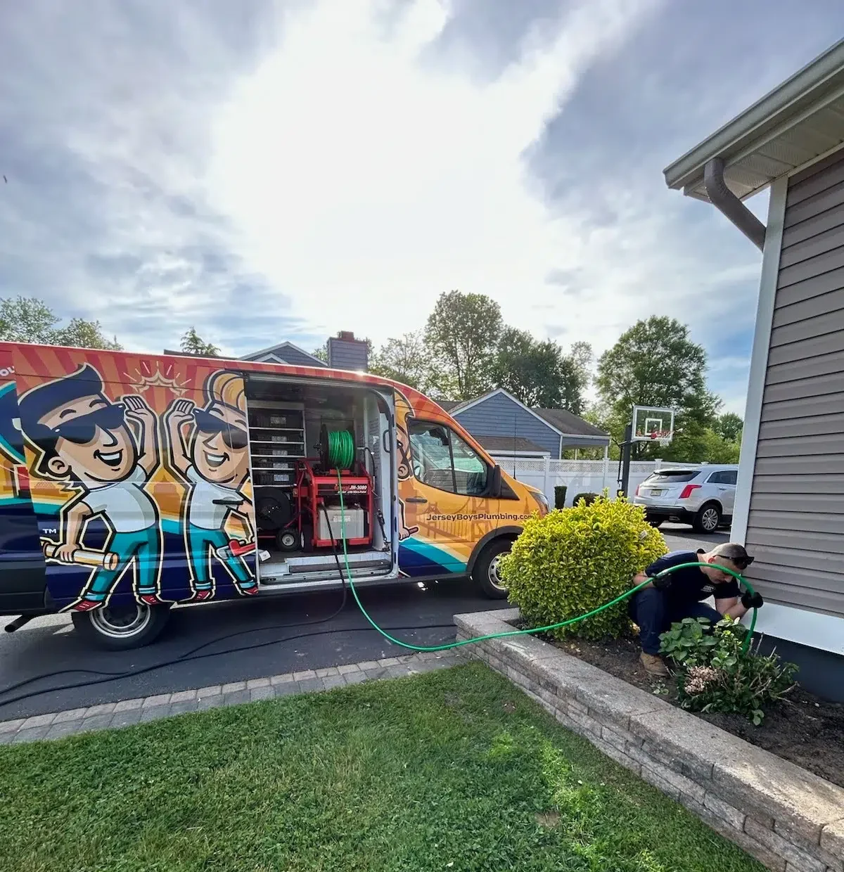 Technician hydro-jetting